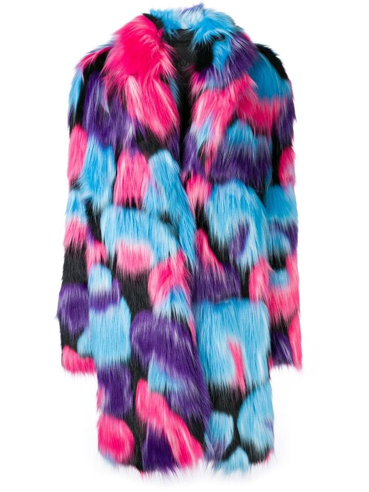 Frankie Morello Faux Fur Coat - Pink