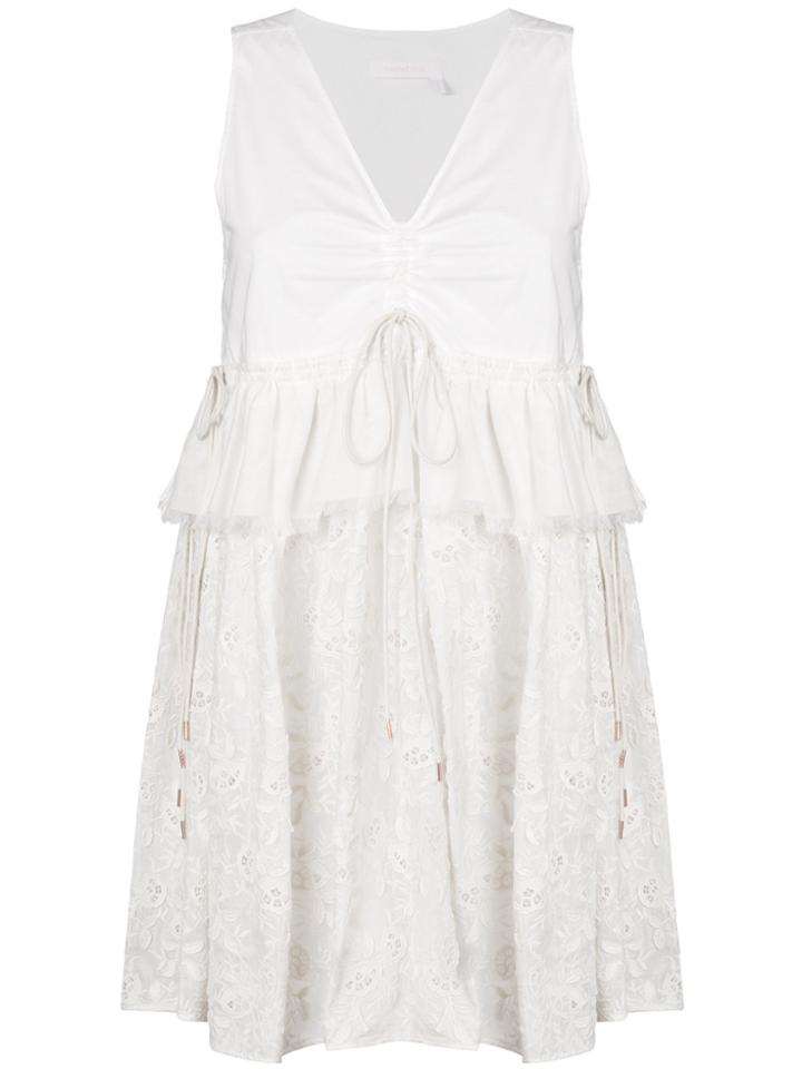 See By Chloé Lace Detail Dress - White