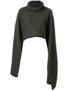 Eudon Choi Draped Roll Neck Cape - Green