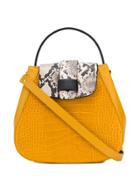 Nico Giani Snakeskin-flap Tote Bag - Yellow