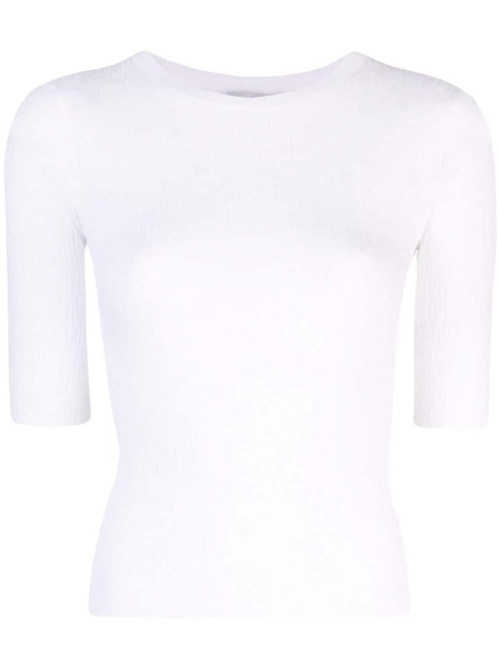 Vince Ribbed-styled T-shirt - White