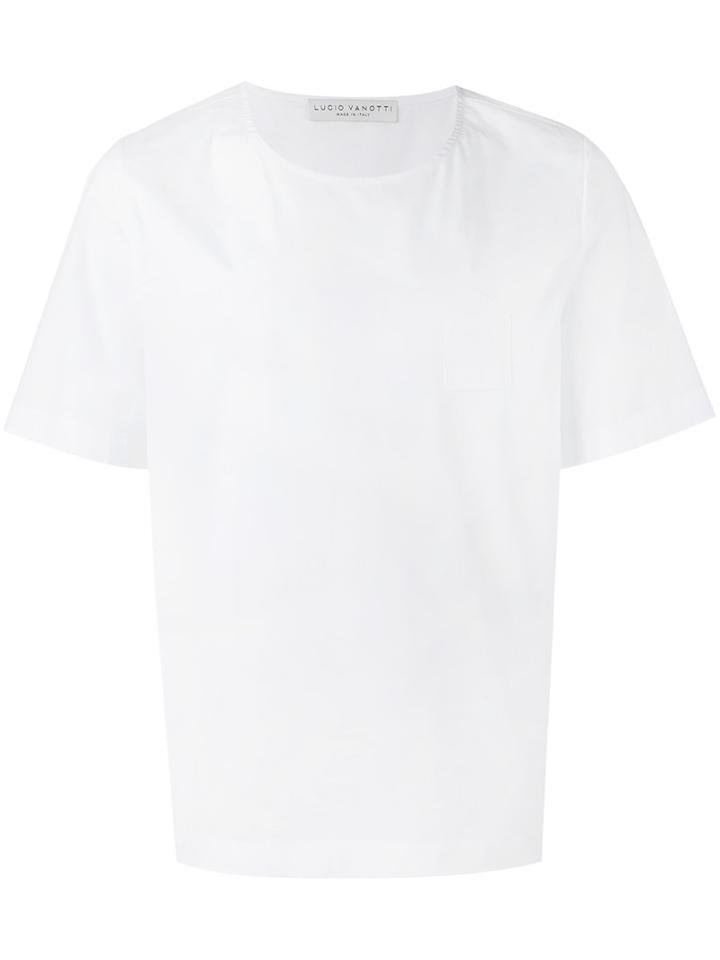 Lucio Vanotti Inverted Chest Pocket T-shirt, Men's, Size: 3, White, Cotton