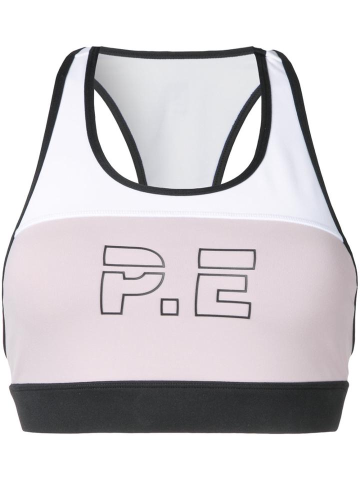 P.e Nation 40/20 Logo Crop Top, Women's, Size: 10, White