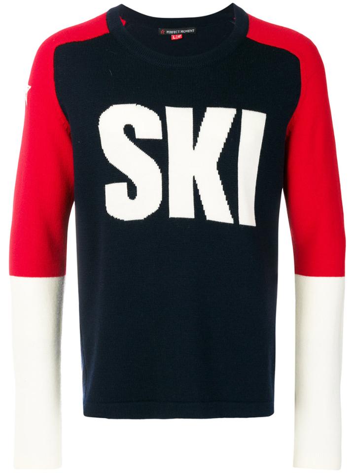 Perfect Moment Ski Colour Block Jumper - Blue