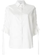 Iro Lace-up Sleeves Shirt - White