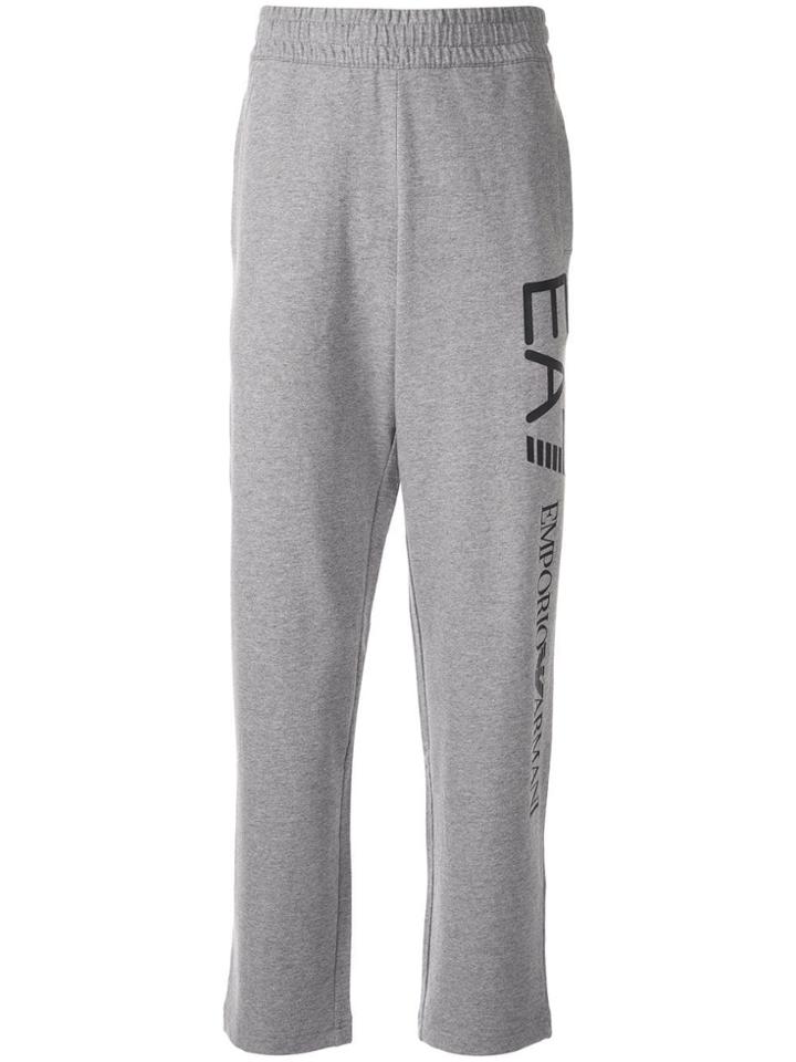 Ea7 Emporio Armani Logo Print Track Pants - Grey