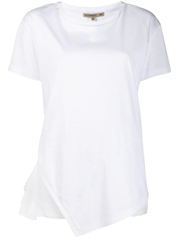 Patrizia Pepe Tulle Panel T-shirt - White