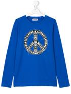 Moschino Kids Peace Long Sleeve T-shirt - Blue