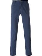 Incotex Front Pleat Trousers, Men's, Size: 30, Blue, Cotton/spandex/elastane