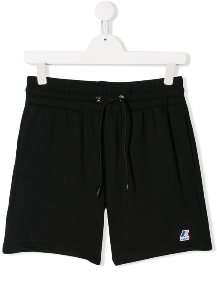 K Way Kids Logo Print Shorts - Black