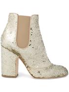 Laurence Dacade Mila Sequin Ankle Boots - Yellow & Orange