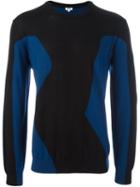 Kenzo Bicolour Jumper, Men's, Size: Xl, Blue, Wool