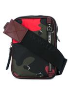 Moncler Camouflage Print Messenger Bag - Black