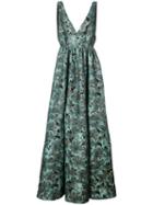 Zac Zac Posen Gathered Floral Dress - Blue