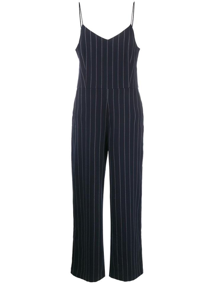 Ganni Pinstripe Jumpsuit - Blue