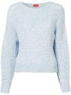 Des Prés Round Neck Knitted Jumper - Blue