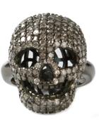 Christian Koban 'skull' Diamond Ring - Grey