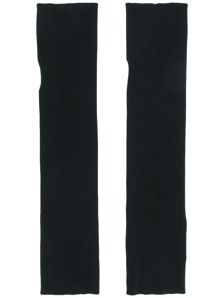 Miu Miu Long Knitted Mittens - Black