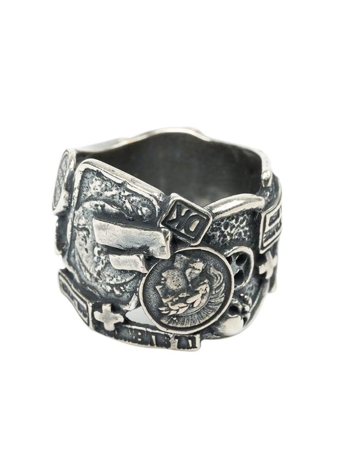 Tobias Wistisen Wide Mosaic Ring - Metallic