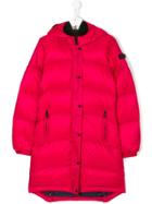 Ai Riders On The Storm Kids Goggle Hood Puffer Coat - Pink & Purple