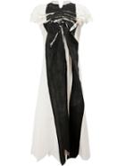 Aganovich Asymmetric Midi Dress, Women's, Size: 36, White, Cotton