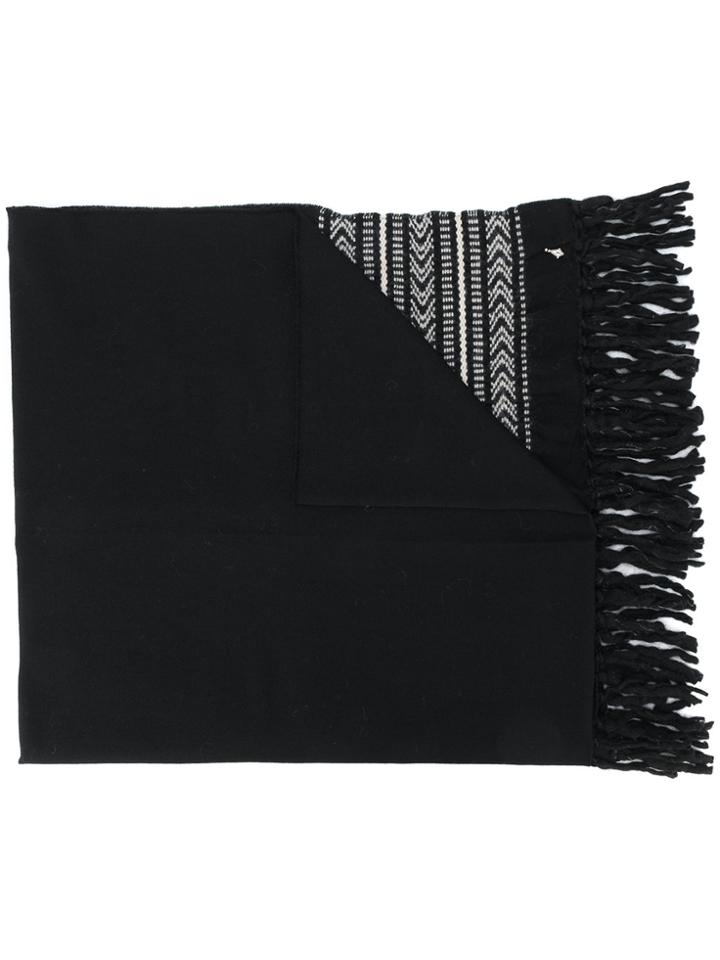 Saint Laurent Ikat Knitted Scarf - Black