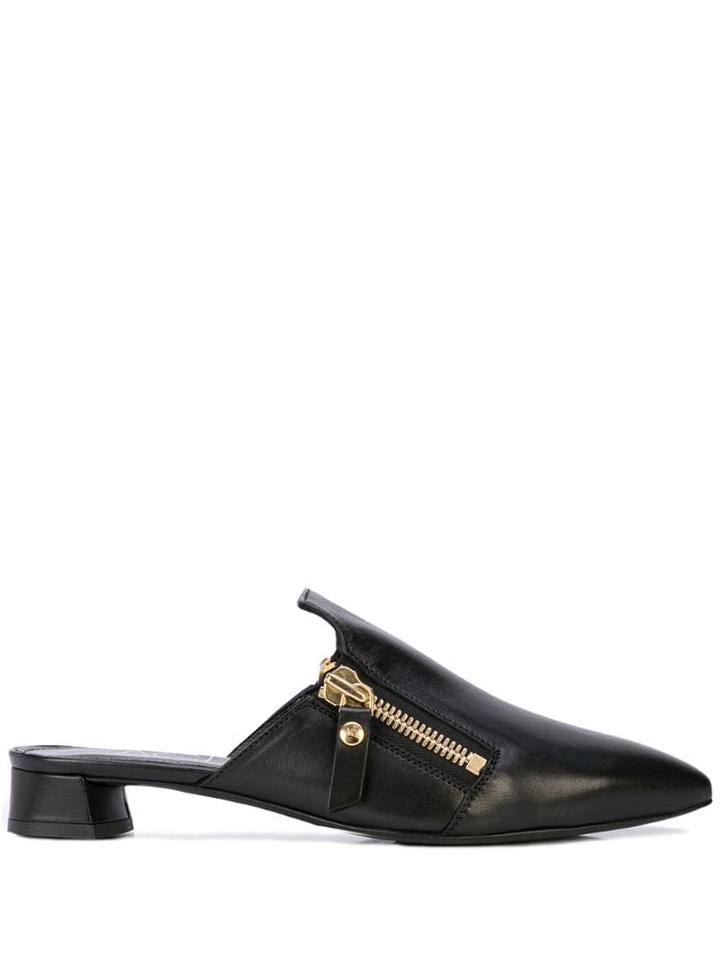 Agl Side Zip Detail Mules - Black