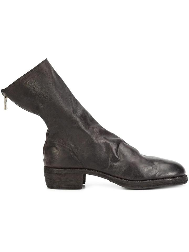 Guidi Rear Zip Boots - Black