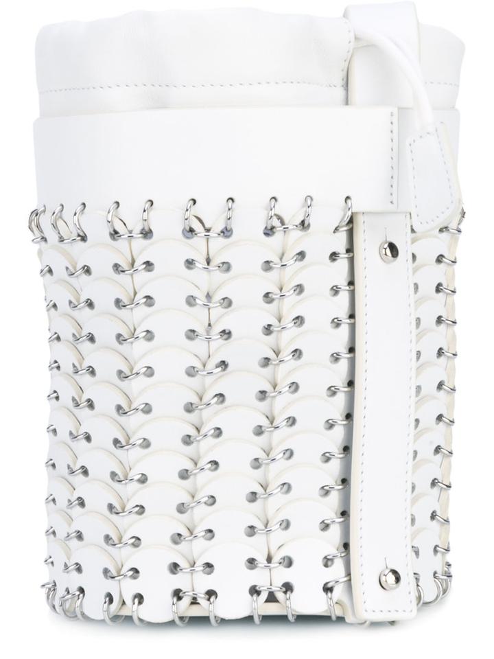 Paco Rabanne - Loops Mini Bucket Bag - Women - Calf Leather/metal - One Size, White, Calf Leather/metal