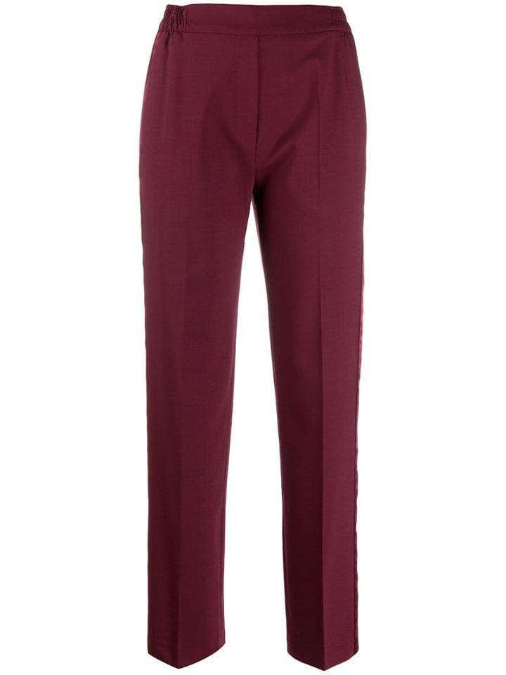 Etro Side Stripe Cropped Trousers - Purple