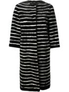 Liska Striped Mink Fur Coat