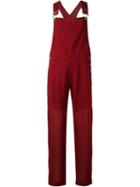 Chloé Fine Sheer Crêpe Dungarees, Women's, Size: 36, Red, Viscose