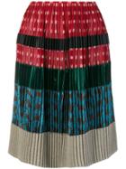 Jean Paul Gaultier Vintage Pleated Patchwork Skirt - Multicolour