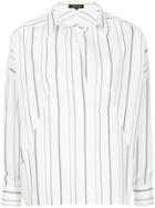 Loveless Striped Pull-over Shirt - White