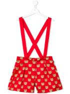 Moschino Kids Suspender Shorts - Red