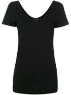 Twin-set Scoop Neck T-shirt, Women's, Size: Large, Black, Cotton