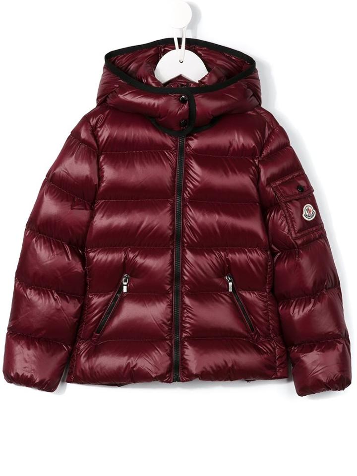 Moncler Kids 'berre' Padded Jacket, Girl's, Size: 10 Yrs, Red
