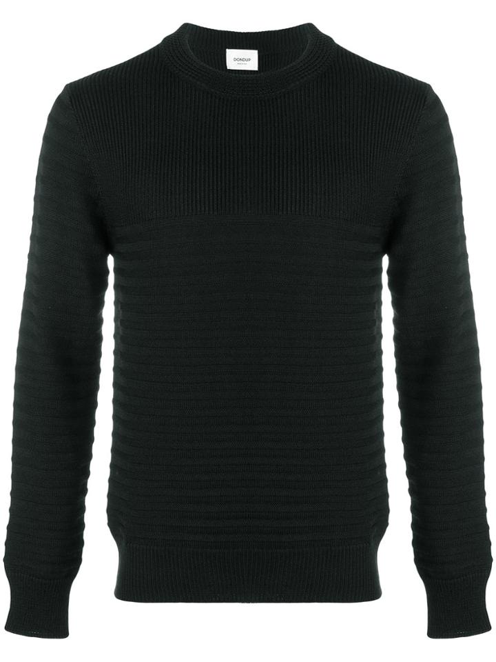 Dondup Striped Rib Sweater - Black