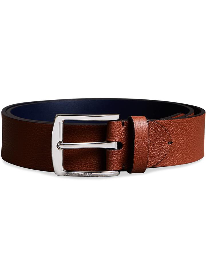 Burberry Grainy Leather Belt - Brown
