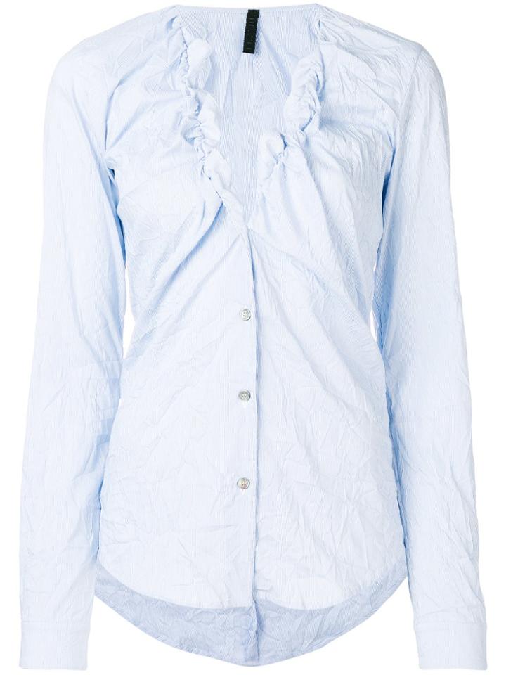 Unravel Project Frill V-neck Shirt - Blue