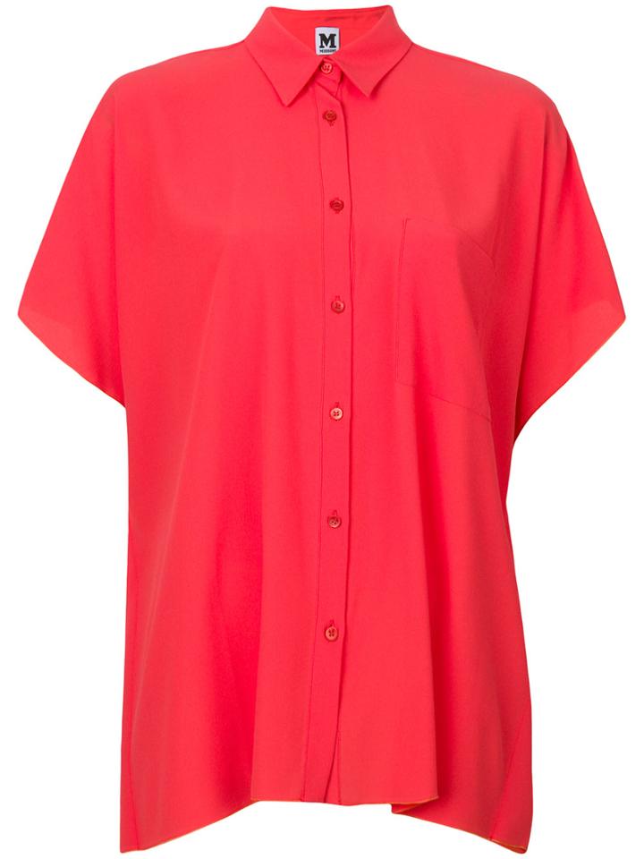 M Missoni Short-sleeve Fitted Shirt - Red