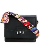 Paula Cademartori - Printed Strap Shoulder Bag - Women - Lamb Skin - One Size, Women's, Black, Lamb Skin