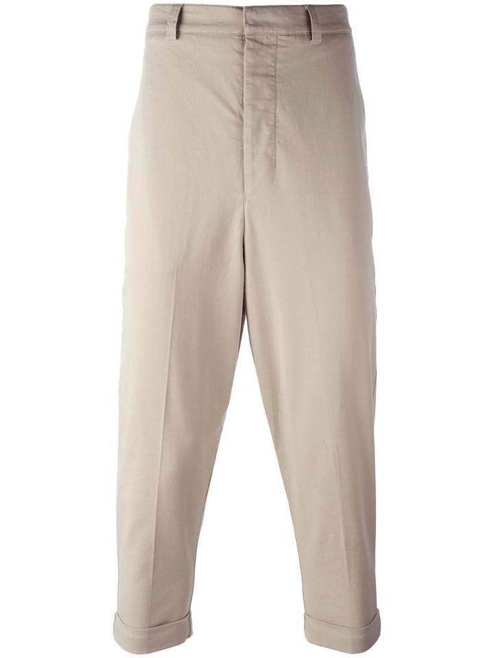 Ami Alexandre Mattiussi Oversize Carrot-fit Trousers, Men's, Size: Medium, Nude/neutrals, Cotton/spandex/elastane