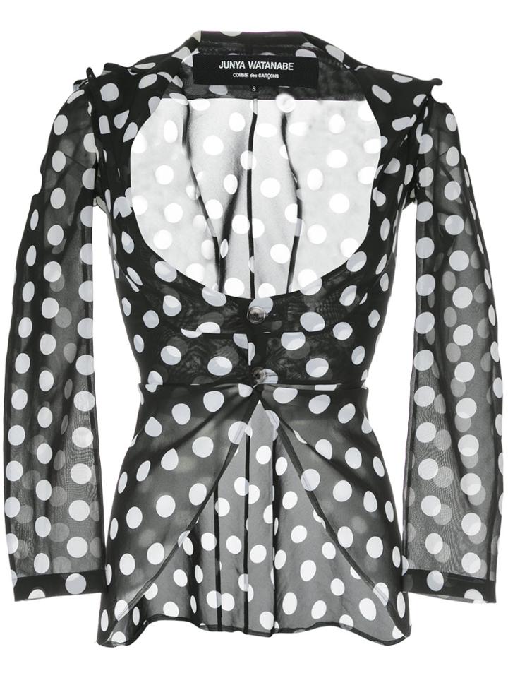 Junya Watanabe Comme Des Garçons Vintage Polka Dots Sheer Jacket -
