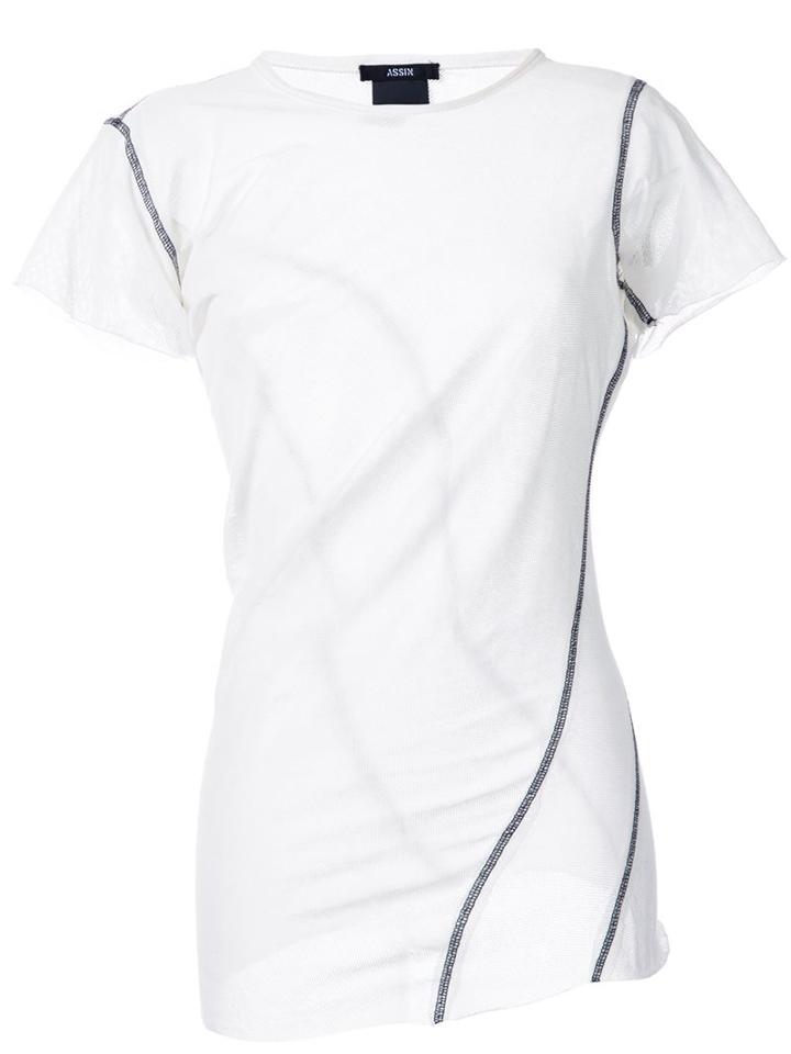 Assin 'mesh Twist' T-shirt, Women's, Size: Xl, White, Cotton