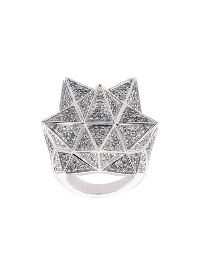 John Brevard 'tetra' Full Pave Diamond Ring