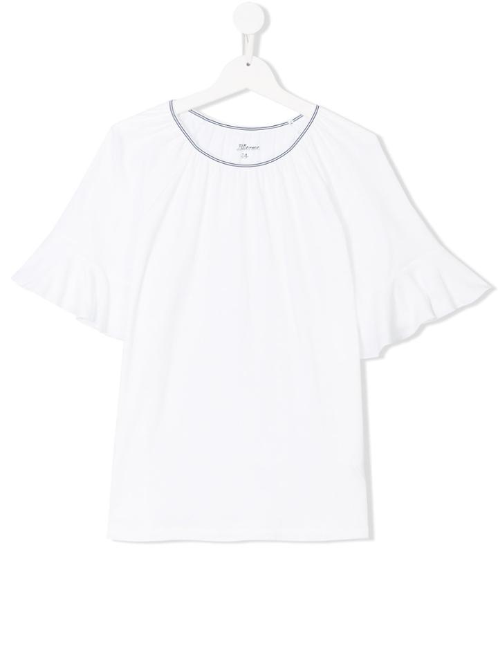 Bellerose Kids Teen Ruffle-sleeve T-shirt - White
