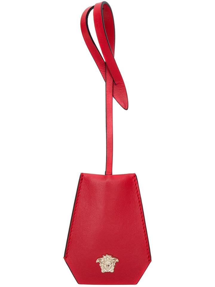 Versace Medusa Plaque Keychain - Red