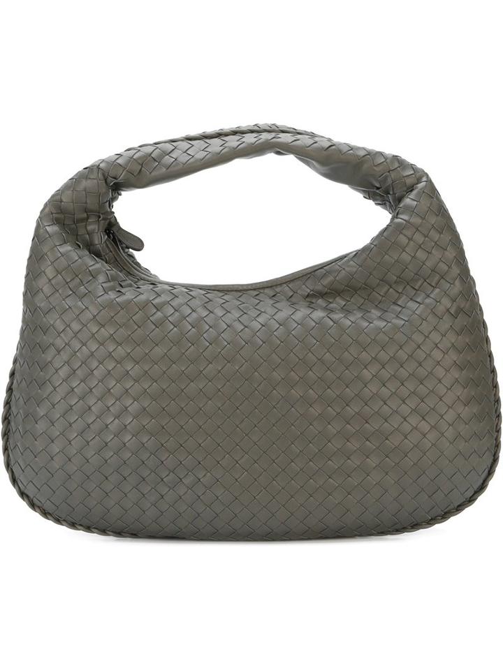 Bottega Veneta Intrecciato Tote, Women's, Grey, Calf Leather
