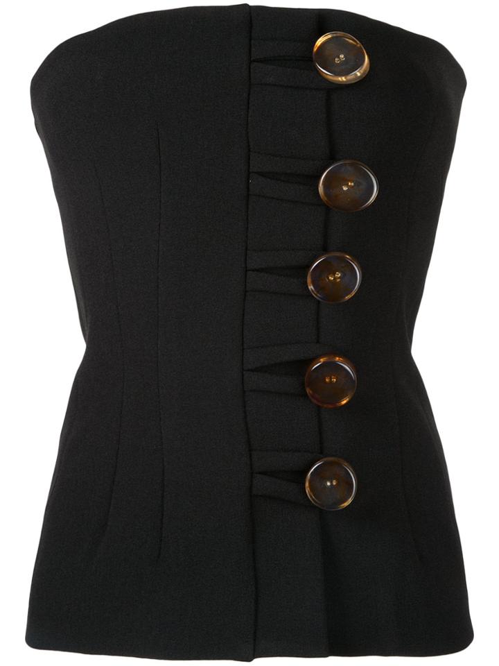 Christopher Esber Fossiled Resin Bustier - Black
